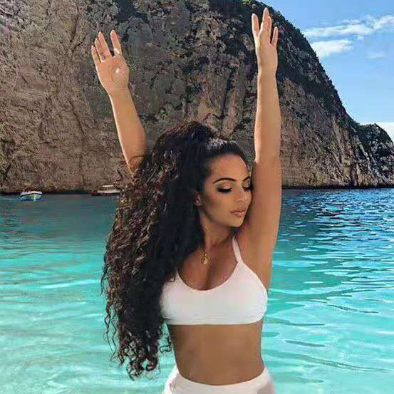 

100% Peruvian Clip In Human Ponytail Hair Extensions Kinky Curly Drawstring ponytail afro puffs Virgin curly ponytails hairpieces 100~160g