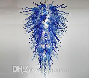 Free Shipping 110v/120v LED Bulbs New Style Western Lamp Big Hotel Murano Glass Chandeliers and Lighting-image-524890138