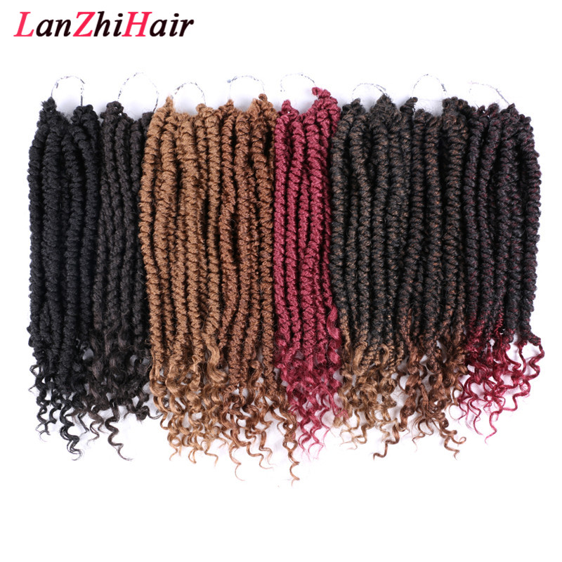 12 pouces printemps sénégalais torsades coiffe tresse extensions de cheveux 60g / pc crotchet synthétique tresses tresses de tressage de printemp