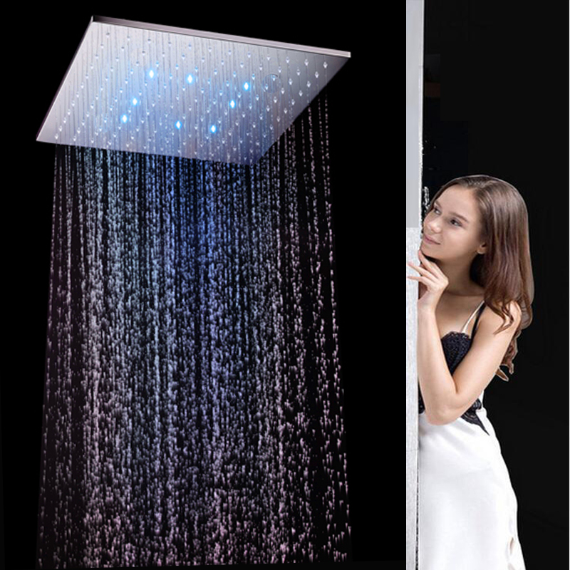 

German Design Squre Bathroom Shower Ultra Thin High Flow Waterfall Showerhead Sprayer 12-inch Shower Accessories Bathroom