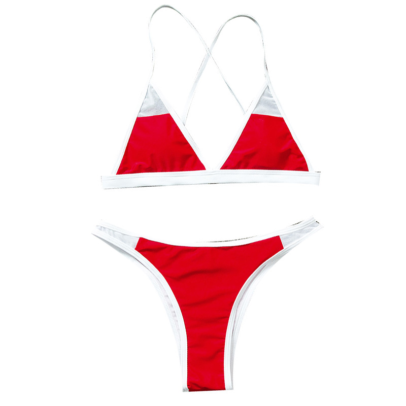 

Solid Sexy Brazilian Bikini Sets Women Low Waist High Leg Thong Bikini Push Up Swimsuit 2020 Summer Swimwear Beach Wear Bathsuit