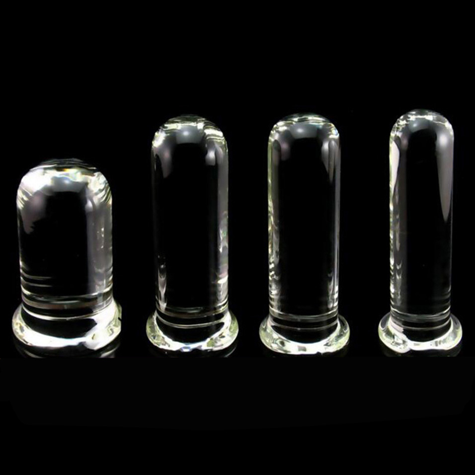 camaTech Huge Cylinder Pyrex Glass Dildo Big Glassware Penis Smooth Crystal Anal Plugs G spot Stimulator Pleasure Wand Sex Toys Y200421