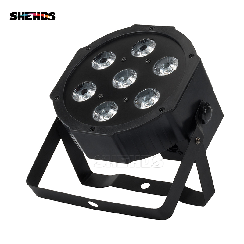 

SHEHDS Lyre 7x12W RGBW LED Par Light with DMX512 4in1 Stage Wash Light Effect for DJ Disco Party Stage Equipment Luces Discoteca