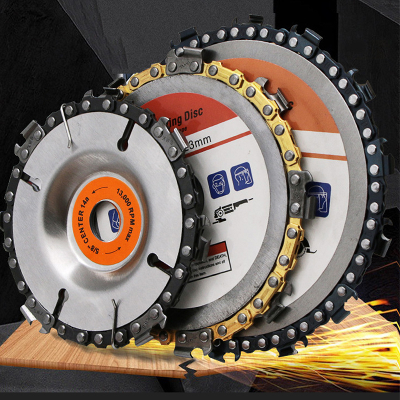 

4/4.5/5inch Grinder Disc and Chain Fine Abrasive Cut Chain 100/115/125 Angle Grinder Wood Carving Disc Cutting Shape