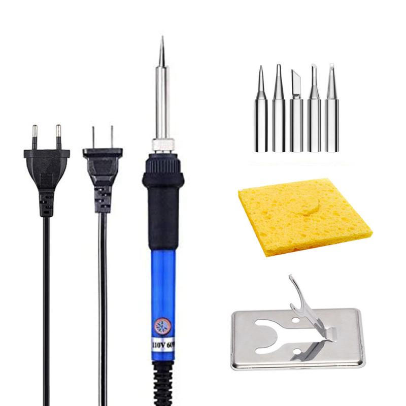 

Adjustable Temperature Electric Soldering Iron 60W Welding Solder Rework Station Heat Pencil Tips Repair Tool