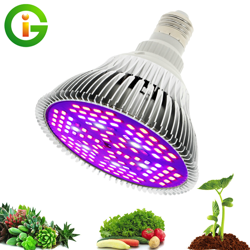 Bulbs Hydroponics Flowers Plants Growth Lamp 30W/50W/80W Grow Light Full Spectrum E27 LED Growing Bulb for Indoor LED009-image-545675866