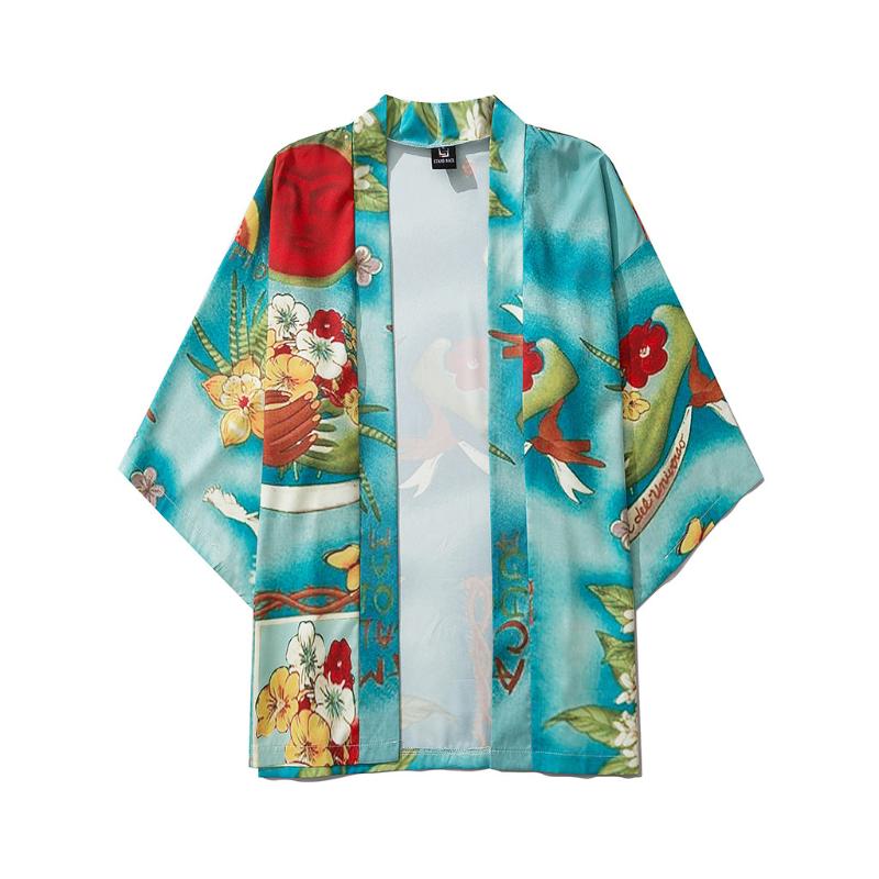 

Summer Mens Kimono Shirt Plus Size Japanese Kimono Cardigan Patterns Open Stitch Print Harajuku Men Clothing 5.4, Gn