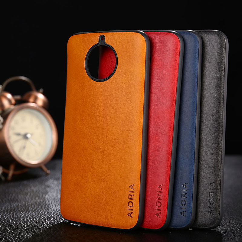 

Moteorola moto G6 G5s G7 plus case Luxury leather skin with soft TPU 2in1 material, Orange