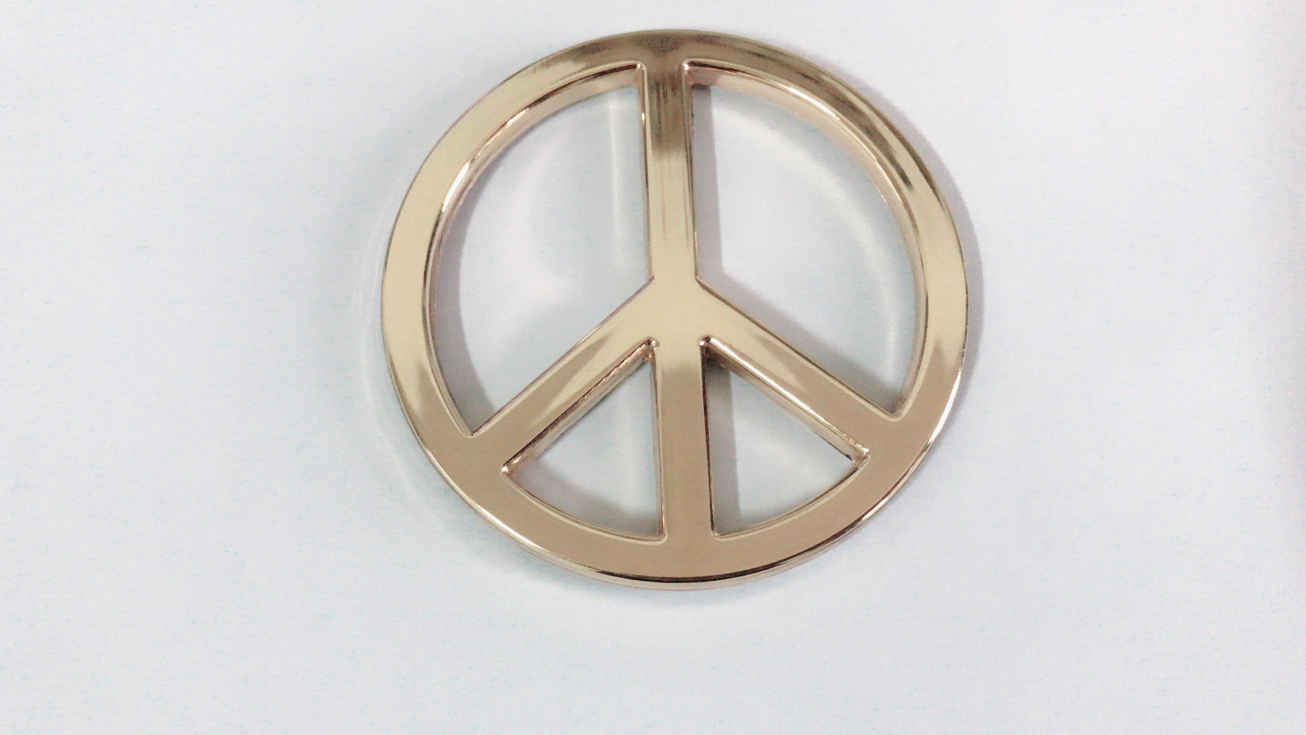 Gold 3D Groovy Signe de la paix Chrome Emblem Decal Sticker Auto Voiture Truck Vélo Universalité
