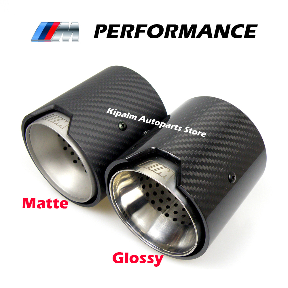 

2PCS Real Carbon Fiber Exhaust Pipe Muffler tip For BMW M Performance 235i 240i 335i