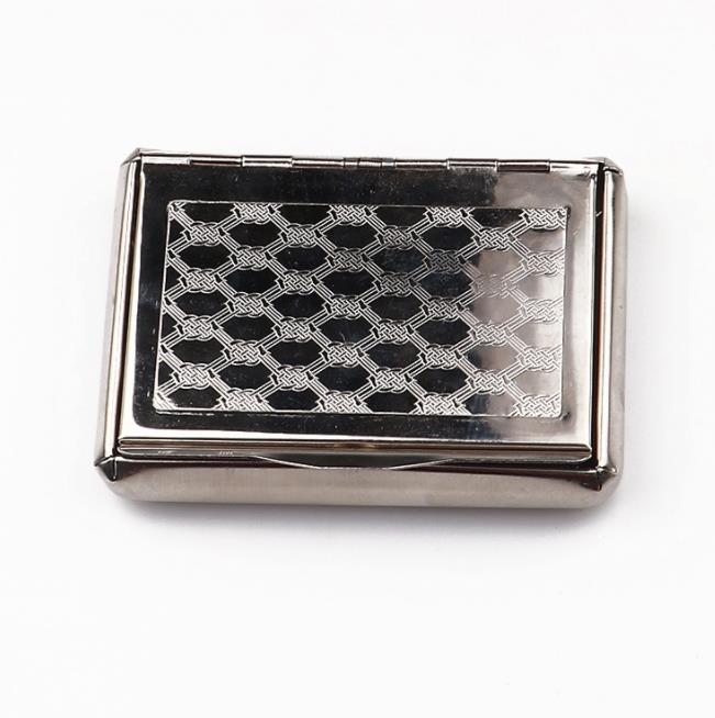

80mm Stainless Iron Flipped Metal Tobacco Box Embossed and Carved Pressure Resistant Man Portable