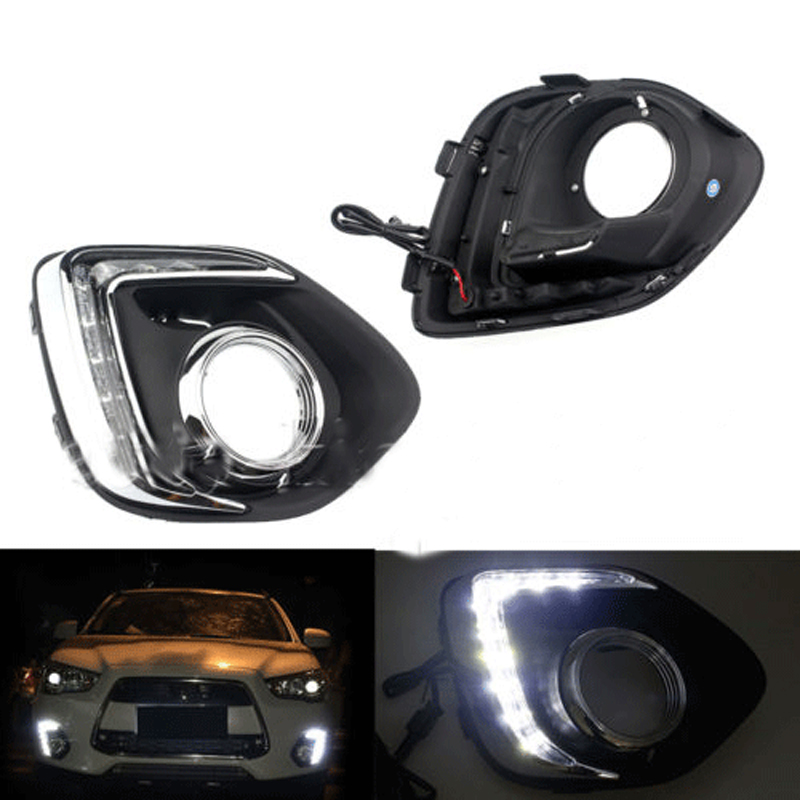 LED Daytime Running DRL Light Lamp FOR Mitsubishi ASX Outlander Sport 2013-2014-image-450693714
