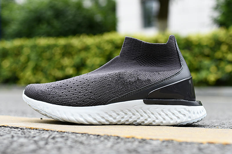 

03 2019 Rise React Knit Breathable Mid Top Sock Rise React Knit High Elastic Tech Bubble Cushioning Casual Shoes 36-45, Black