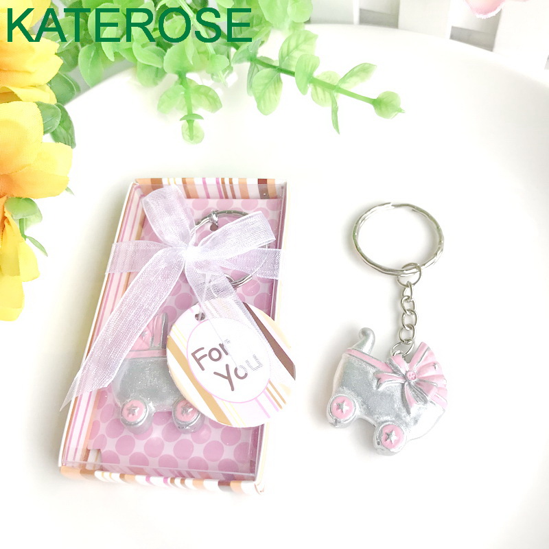 Feesten Speciale Gelegenheden 25 Blue Or Pink Baby Carriage Key Chain Favors Baby Shower Favor Boy Or Girl Luxclusif Com