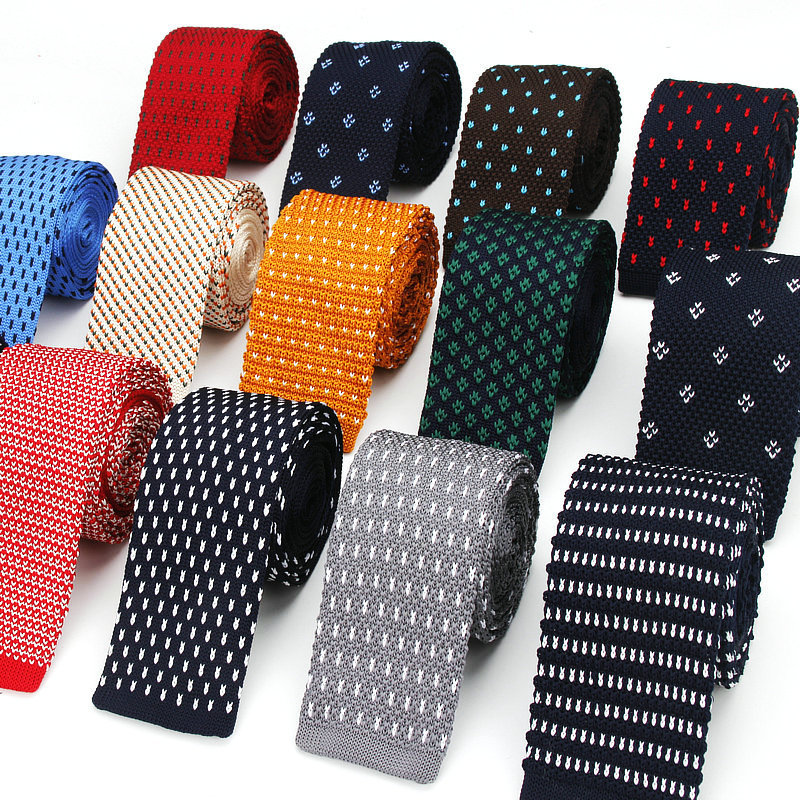 

Brand New Men's Knit tie Casual Skinny Knitting Neckties For Wedding Evening Party Slim Tie for Man Knitted Neck Tie