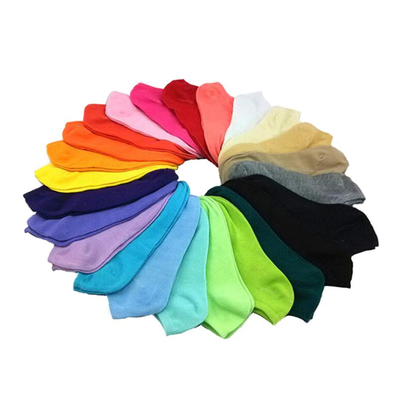 

10pcs/5Pair Female Heart Dot Solid Low Cut Socks Short Socks Women's Slippers Spring Summer Cotton Blend Ankle Boat, Dots
