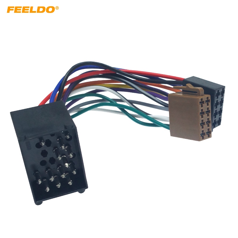 

FEELDO Car Radio Female ISO Adapter Wring Harness Cable For BMW E31/E32/E34/E36/E38/E39/E46/Z3/Mini #6256