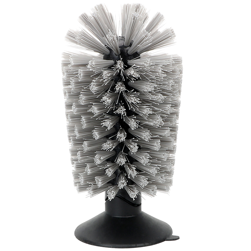 

Wineglass Glass Brush Durable Bottle Coffe Glass Cup Suction Cup Base Glassware Cleaning Tool Goblet Wash Brush Gray