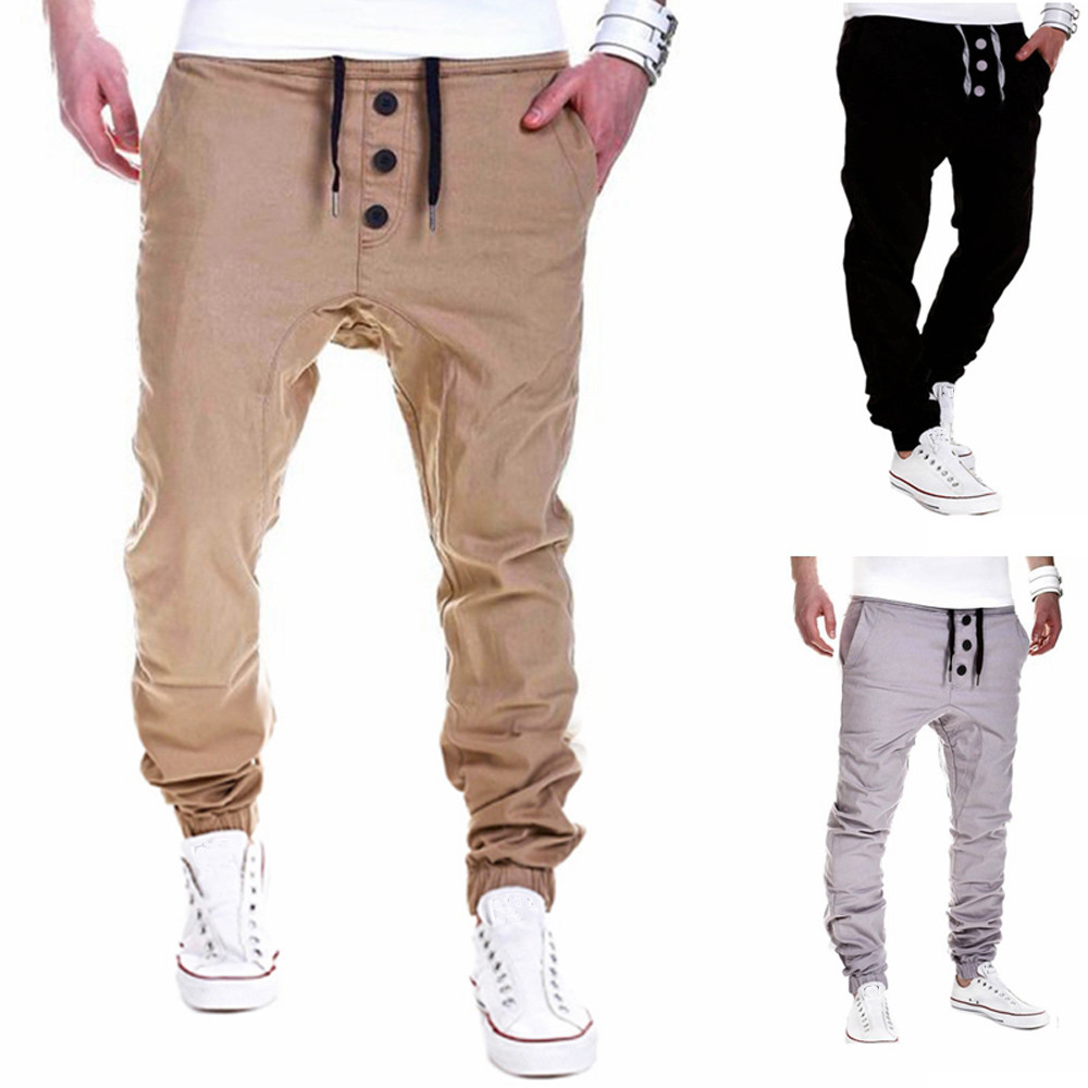 

Mens Autumn Winter Joggers Fashion New Mens Trousers Sweatpants Harem Pants Slacks Casual Jogger Dance Sportwear Baggy Z0312, Black