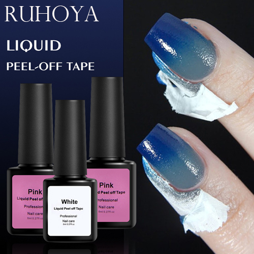 

Ruhoya Gel Polish Easy Finger White Nail Polish Clean Soak Off Tape Protection Peel Off Liquid Tape From Finger Skin Protection, Fs001