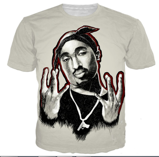 

Newest Popular Singer Rapper Tupac 2pac T Shirt Men Women Unisex Funny 3d Print Summer Short Sleeve O Neck Crewneck Casual Tops A190, Multi