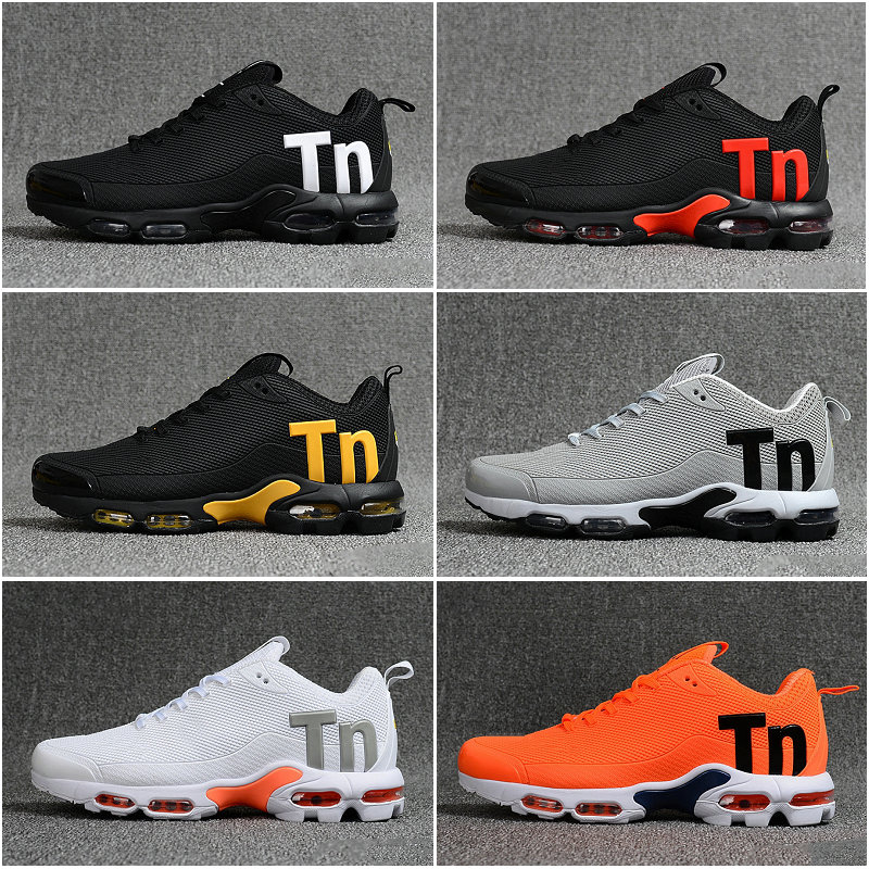 KPU Mercurial Plus Tn Mens des Chaussures SE Black White Orange Running Shoes Women Trainers tns Sports Sneakers Zapatos Size 13