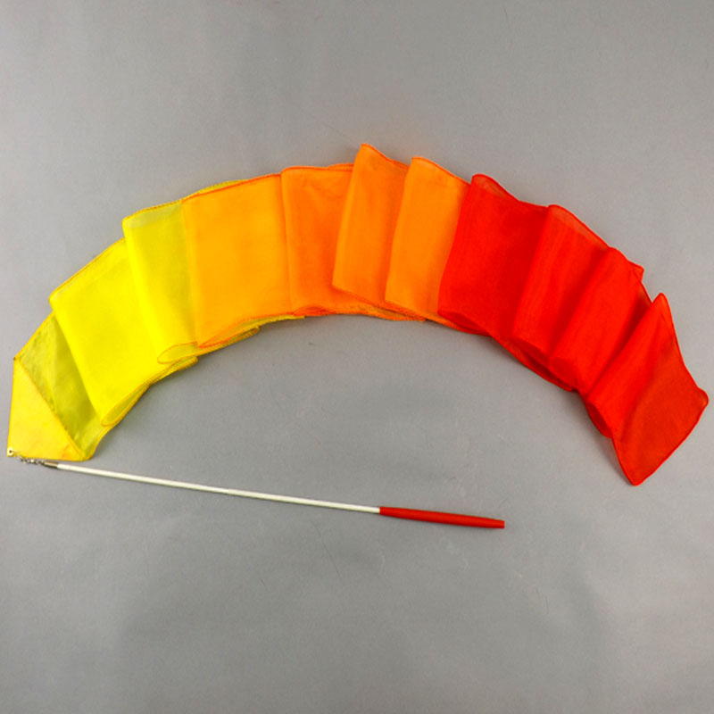 

300cm Silk Streamer Rainbow Rhythmic Gymnastics Ribbon Praise Dancing Streamers Kids (Fiberglass Rod Inclueded) Free Shipping, As picture
