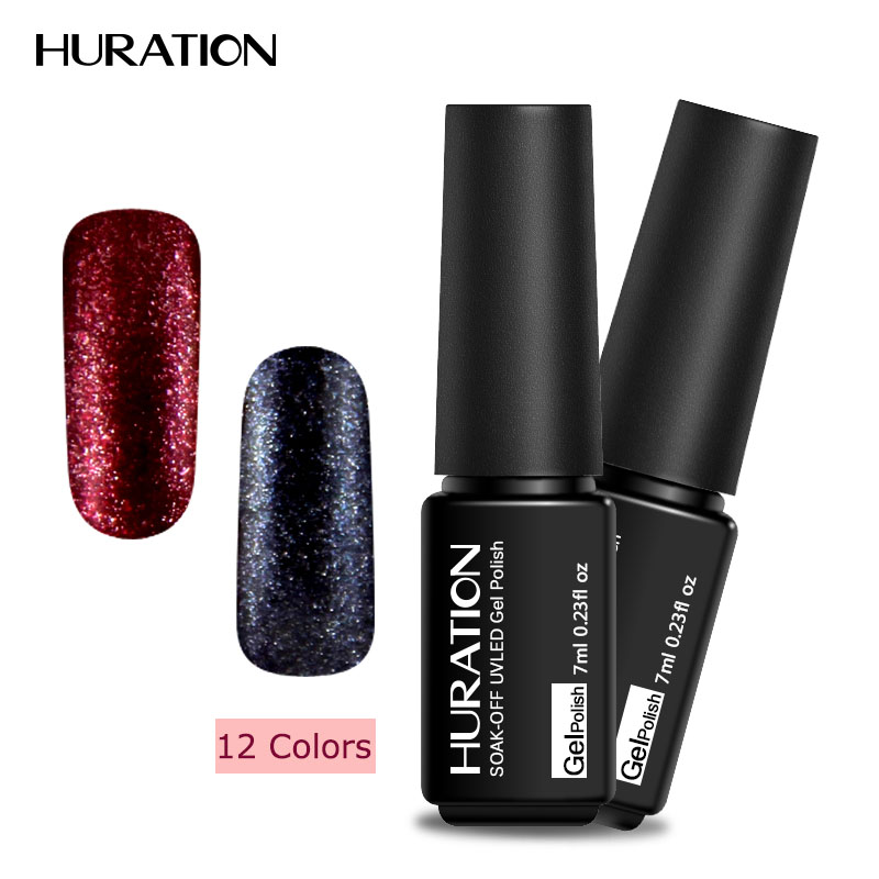 

Glitter Nail Polish Platinum Gel Nail Polish Art Colour Soak Off UV Gel Beauty Long-lasting Manicure Hybrid Varnishes, Red;pink
