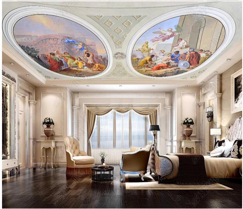 

3d ceiling murals wallpaper custom photo European-style sacred gods and myths living room home decor 3d wall murals wallpaper for walls 3 d, Non-woven