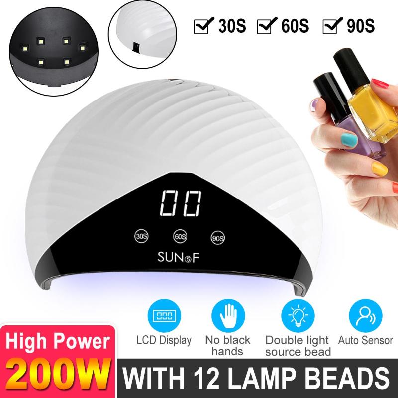 

150W/200W LED Lamp UV Nail Polish Dryer Lamp Gel Light For Manicure Gel Nails Drying 30s 60s 90s 8/12 LED, 150w 8led