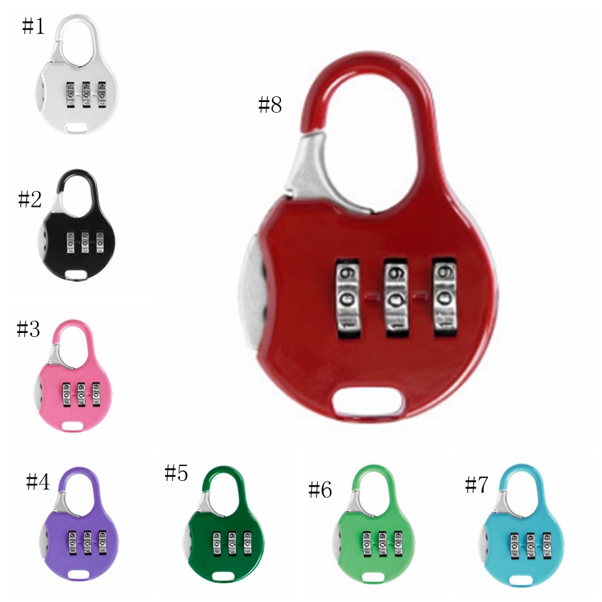 

Mini Padlock 3 Dial Digit Password Combination Locks Luggage Metal Code Lock Travel GYM Locker Patry Favor 8 Colors Wholesale DSL-YW3044