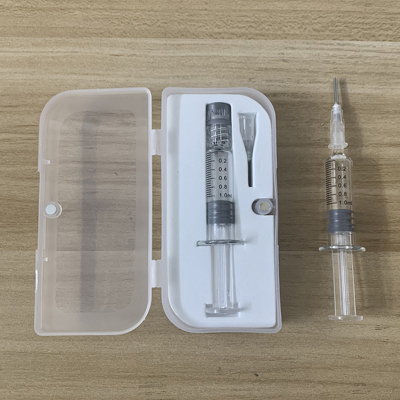 

Retail Box Packaging 1.0ml Glass Syringe Disposable Vaporizer Luer Lock & Luer Head Injection Oil Vape atomizer with Syringes Needles