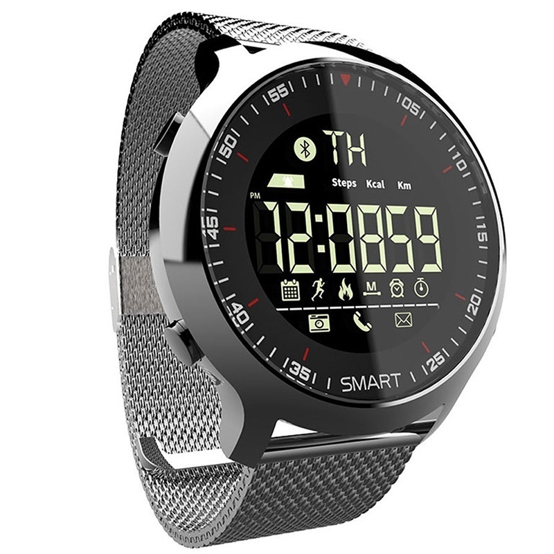 

Wristwatches IP68 Waterproof 5ATM Pedometer Message Reminder Long Standby Time Backlight Fitness Tracker Wristwatch Bracelet smart watch, Black