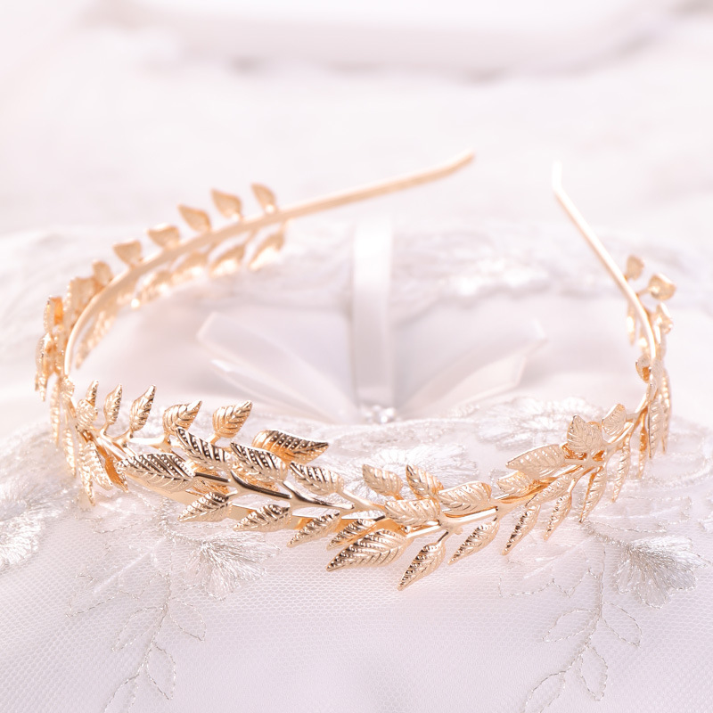 

Bridal Leaf Vine Headband Gold Leaf Crown Tiara Wedding Bridesmaid Prom Headpiece Hair Accessories for Women &Girls