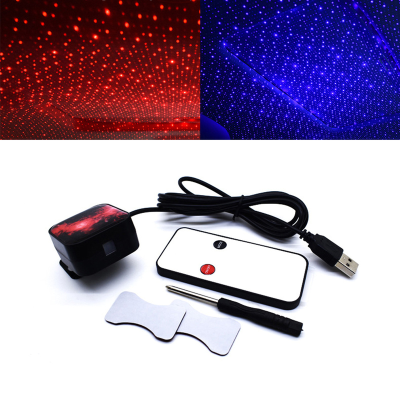 

Car Interior LED Light Rotating Car Projection Lamp Starry Sky Voice Control Ambient Night Lamp Decorative Auto Accessories