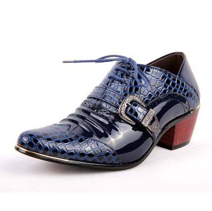 Nouvelle Arrivée Robe Chaussures Hommes Hight Augmenter Mens De Mariage Chaussures Hauts High Talons Bleu Black Formel Robes Chaussures