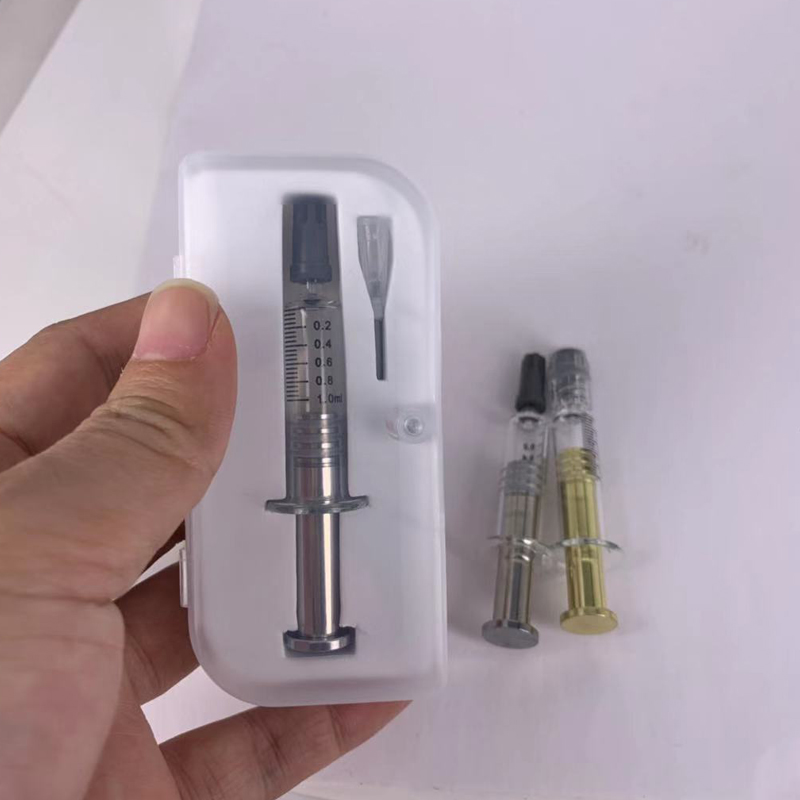 

Colorful metal twist plunger glass syringe rubber tip luer lock with measurement mark injector for thick oil thin oil cartridge vaporizer
