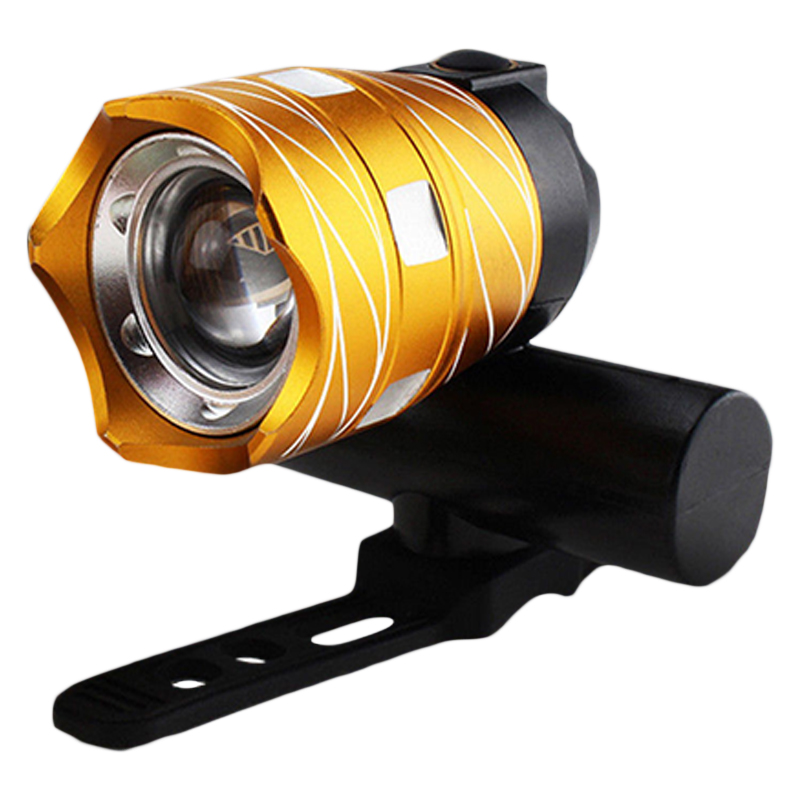 

USB Rechargeable T6 LED Waterproof Bicycle Bike Front Light Cycling Head Light Lamp Gold