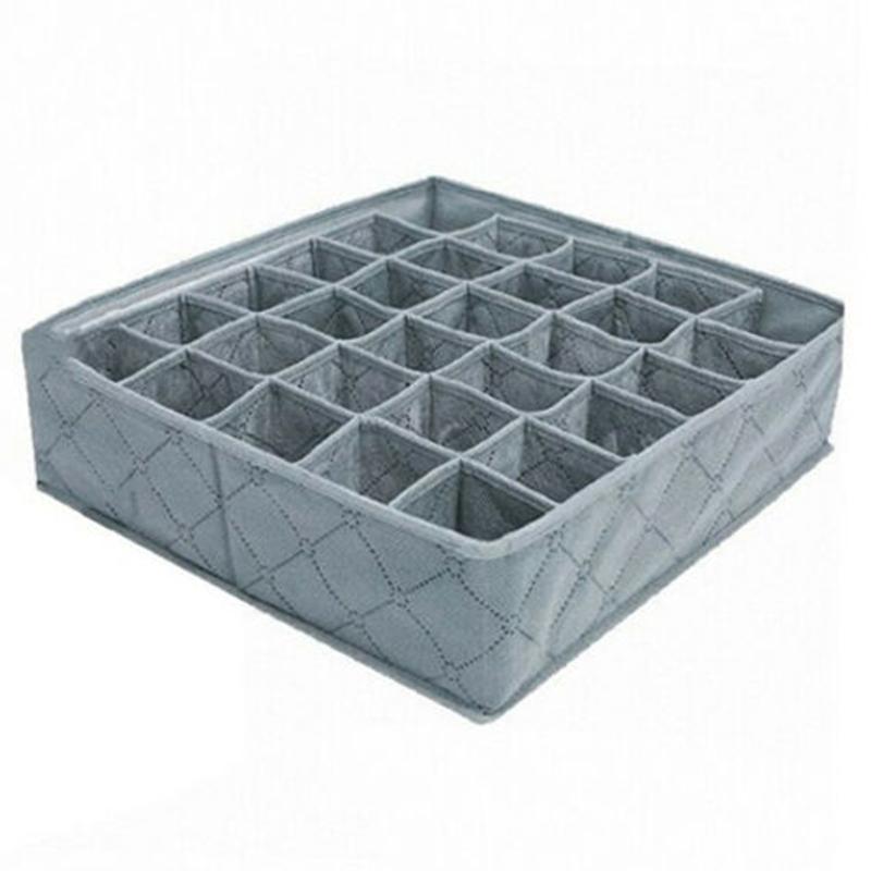

30 Grids Underwear Socks Storage Drawer Closet Bamboo Charcoal Organizer Box BJStore