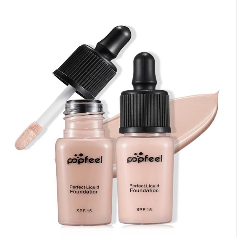 

DROP ship 6 colors Makeup Foundation Brands Pore Acne Spot Full Cover Face Base Whitening Long Lasting Popfeel Foundation Liquid concealer