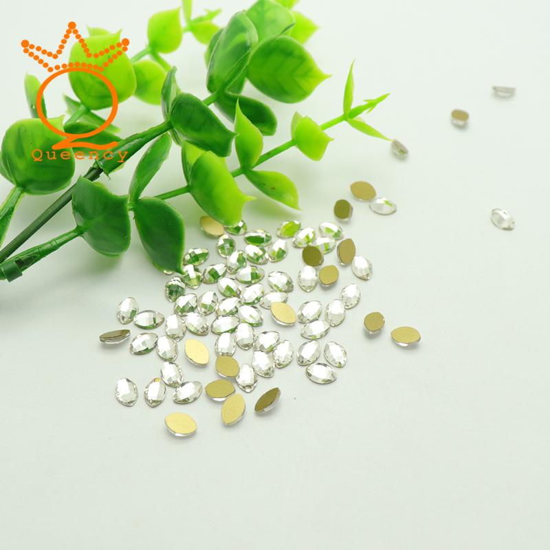 

Nail Art Rhinestones 24Pcs/Pack Flat Shaped Different Shape and Size Glass AB Colorful Stones for 3D Nails Decoration