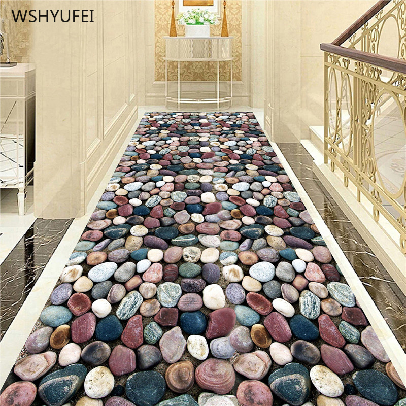 

Modern 3D stereo printing full shop printing corridor carpet home bedroom living room carpet kitchen bathroom non-slip mat, As shown