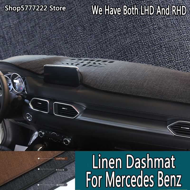 

car styling Linen noslip dashmat dashboard cover For - GLK GLE GLS GL ML GLC Class GLK260 GLC200 GL350 ML300 GL320