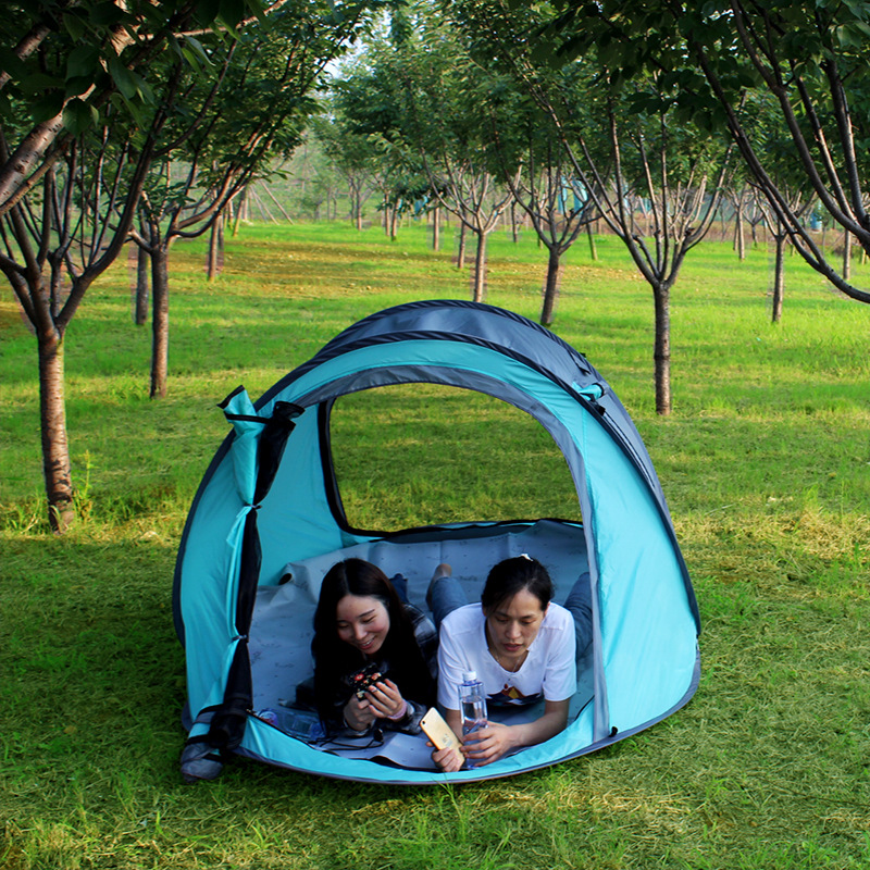 

Outdoor Camping Tent For Fishing Self-driving 2 Person Ultralight Portable Blue Waterproof Windproof Anti-mosquito Single layer