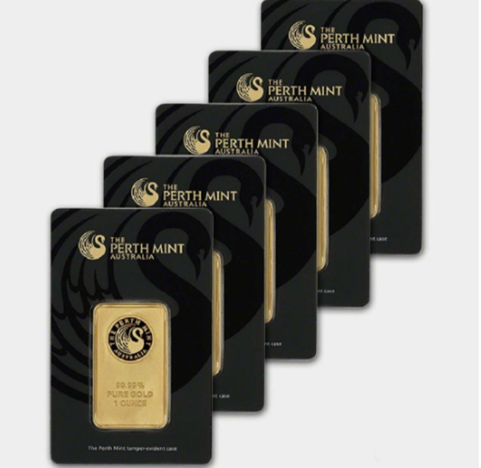 

5/10/20/31Gram The Perth Mint Bullion Bar Australia Bar Green black Blister Quality Hot Sale Business Gift Home Decorations Metal Crafts