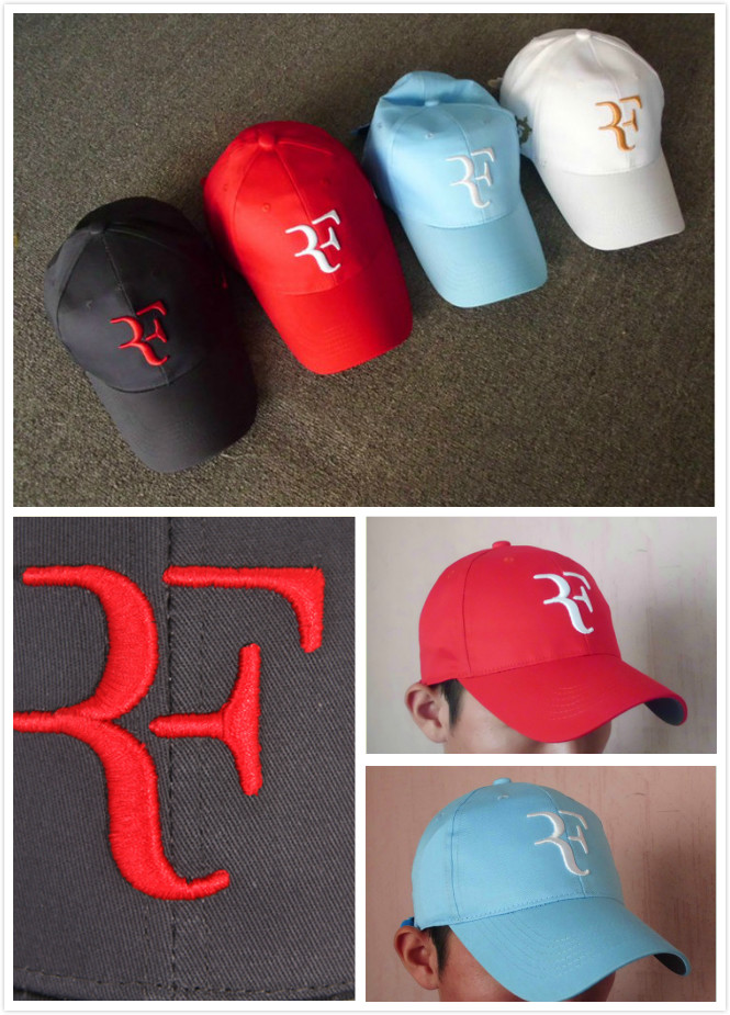

Adjustable Caps 16 colors Roger Federer Rf Men Baseball Caps Cotton Casual Hip-hop Cap Adjustable Sports Hat, Ivory