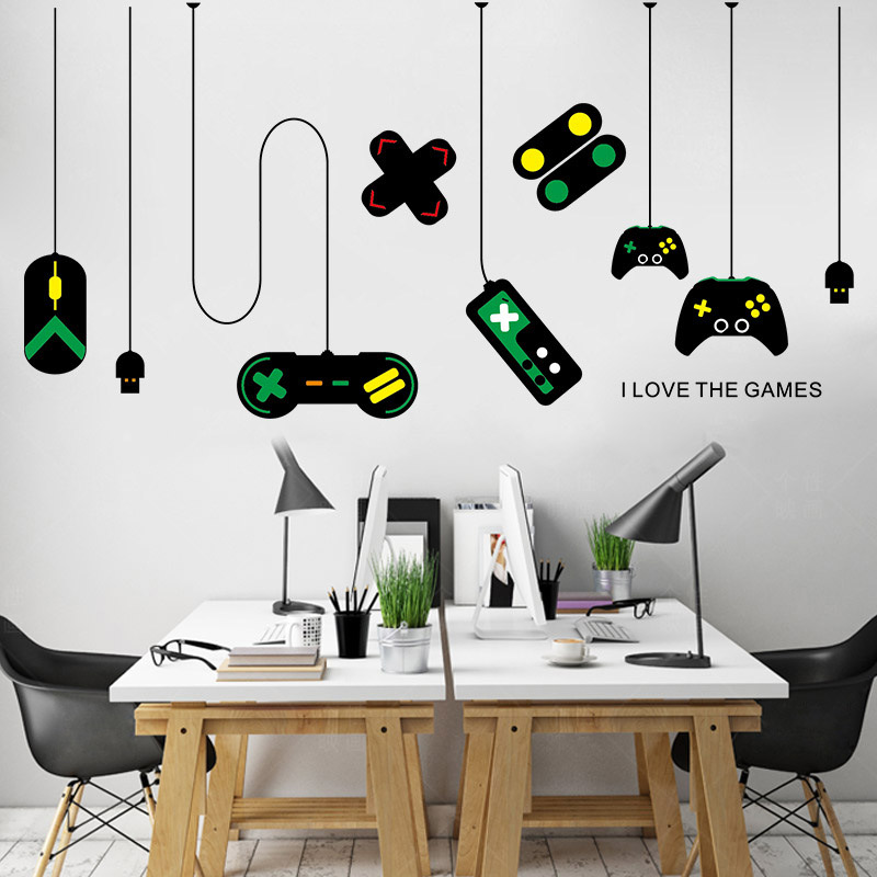 

Game Handle Sticker Home Decal Posters PVC Mural Video Game Sticker Gamer Room Decor JS22