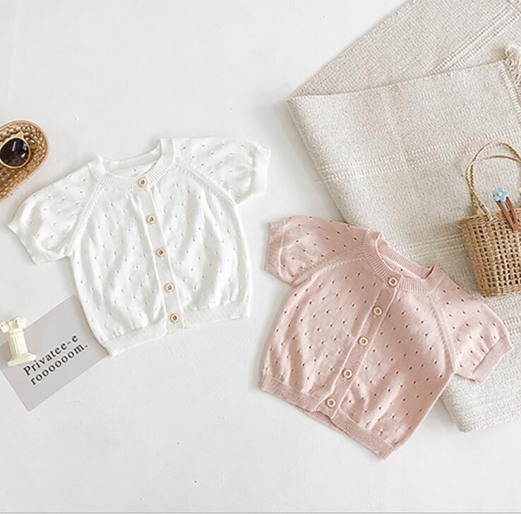 

2020 New Arrival Baby Girls Hollow Out Coat Fashion Summer Kids Girls Top 6-24 Month, Pic