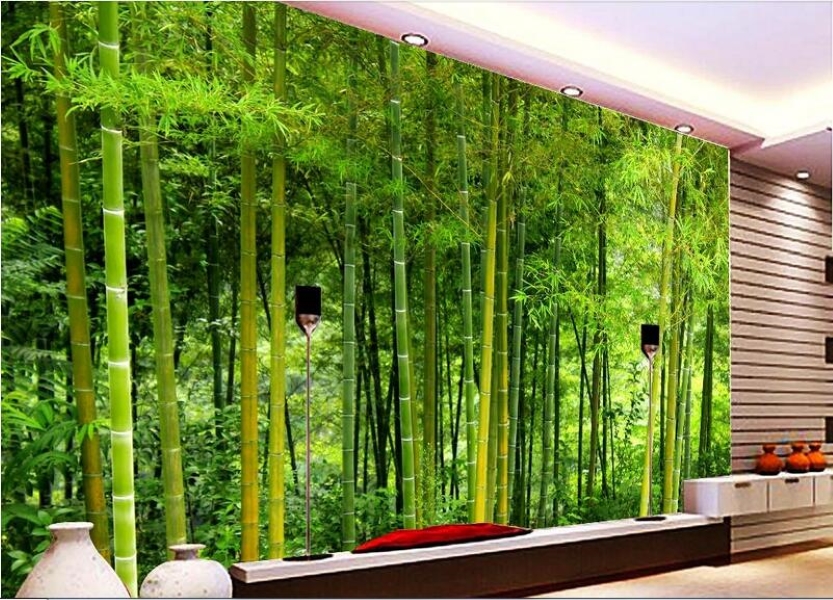 

3d room wallpaer custom mural photo Fresh bamboo landscape background home decor painting picture 3d wall murals wallpaper for walls 3 d, Non-woven