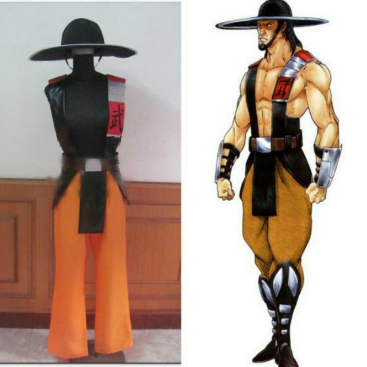 

Mortal Kombat 3 Kung Lao Cosplay Costume Adult Halloween Custom Made
